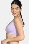 Zivame True Curv Pointelle Double Layered Non Wired 3/4th Coverage Supper Support Bra - Lavender — thumbnail 3