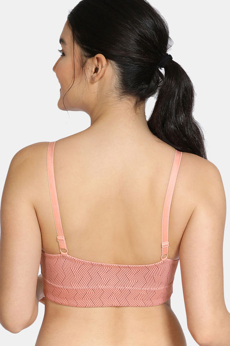 Zivame Knotty Double Layered Non Wired 3/4Th Coverage Slip-On Bra - Lobster Bisque — image 2