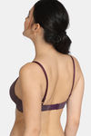Zivame Knotty Padded Non Wired 3/4th Coverage T-Shirt Bra - Blackberry Wine — thumbnail 2