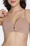 Zivame Padded Non Wired 3/4Th Coverage Front Open T-Shirt Bra - Roebuck — thumbnail 4