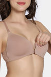 Zivame Padded Non Wired 3/4Th Coverage Front Open T-Shirt Bra - Roebuck — thumbnail 5