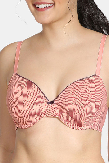 Zivame Knotty Padded Regular 3/4th Coverage T-Shirt Bra - Lobster Bisque — image 4