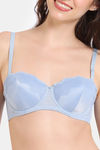 Zivame Shimmer Wave Padded Wired 3/4Th Coverage Lace Bra - Blue — thumbnail 4