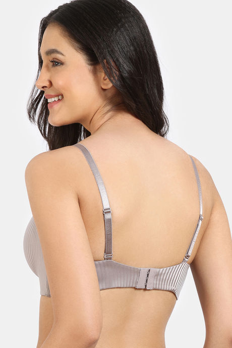 Zivame Wonderwire Padded 3/4Th Coverage T-Shirt Bra - Zinc — image 2