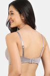 Zivame Wonderwire Padded 3/4Th Coverage T-Shirt Bra - Zinc — thumbnail 2