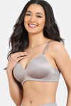 Zivame Wonderwire Padded 3/4Th Coverage T-Shirt Bra - Zinc — thumbnail 3