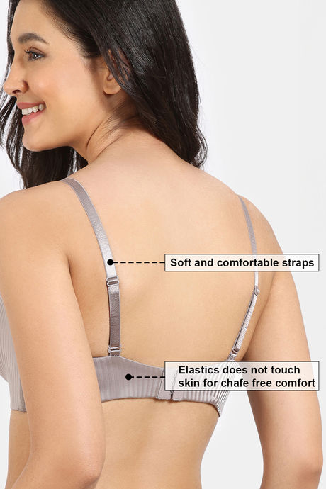 Zivame Wonderwire Padded 3/4Th Coverage T-Shirt Bra - Zinc — image 6