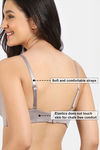 Zivame Wonderwire Padded 3/4Th Coverage T-Shirt Bra - Zinc — thumbnail 6