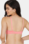 Zivame Pointelle Push-Up Wired Medium Coverage Bra - Salmon Rose — thumbnail 2