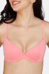 Zivame Pointelle Push-Up Wired Medium Coverage Bra - Salmon Rose — thumbnail 4