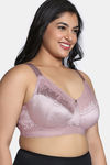 Zivame True Curv Celeste & Rose Double Layered Non Wired Full Coverage Super Support Bra - Elderberry — thumbnail 3