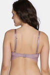 Zivame Celeste & Rose Padded Non-Wired 3/4Th Coverage Lace Bra - Elderberry — thumbnail 3