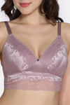 Zivame Celeste & Rose Padded Non-Wired 3/4Th Coverage Lace Bra - Elderberry — thumbnail 6