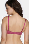 Zivame Coquette Blush Padded Non Wired 3/4Th Coverage Lace Bra - Malaga — thumbnail 3