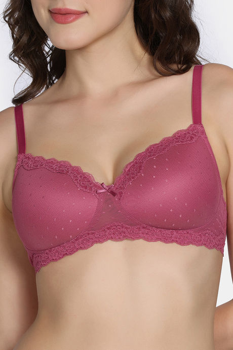 Zivame Coquette Blush Padded Non Wired 3/4Th Coverage Lace Bra - Malaga — image 5