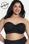 Zivame True Curv Padded Wired Full Coverage Strapless Bra - Anthracite — thumbnail 1