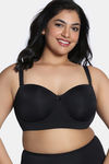 Zivame True Curv Padded Wired Full Coverage Strapless Bra - Anthracite — thumbnail 2