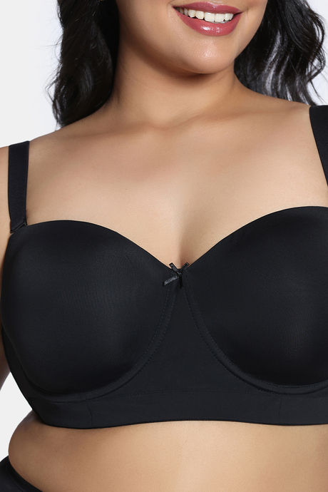 Zivame True Curv Padded Wired Full Coverage Strapless Bra - Anthracite — image 5