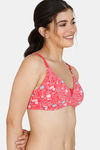 Zivame Dollhouse Padded Non Wired 3/4th Coverage T-Shirt Bra - Teaberry — thumbnail 3