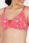 Zivame Dollhouse Padded Non Wired 3/4th Coverage T-Shirt Bra - Teaberry — thumbnail 4