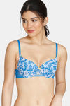 Zivame Rhapsody Of Blue Push-Up Wired Medium Coverage Bra - French Blue — thumbnail 1