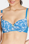 Zivame Rhapsody Of Blue Push-Up Wired Medium Coverage Bra - French Blue — thumbnail 4