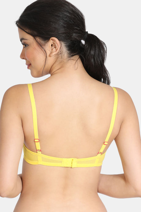 Zivame Rhapsody Of Blue Push-Up Wired Medium Coverage Bra - Minion Yellow — image 2
