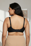 Zivame Shimmering Secrets Lightly Lined Non Wired Full Coverage Minimiser Bra - Anthracite — thumbnail 3