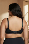 Zivame True Curve Jacquard Lightly Lined Non Wired Full Coverage Minimiser Bra - Black — thumbnail 2