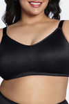 Zivame True Curve Jacquard Lightly Lined Non Wired Full Coverage Minimiser Bra - Black — thumbnail 5