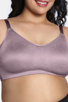 Zivame True Curve Jacquard Lightly Lined Non Wired Full Coverage Minimiser Bra - Elderberry — thumbnail 5