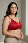 Zivame True Curve Jacquard Lightly Lined Non Wired Full Coverage Minimiser Bra - Emboldened — thumbnail 3