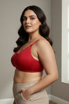 Zivame True Curve Jacquard Lightly Lined Non Wired Full Coverage Minimiser Bra - Emboldened — thumbnail 4