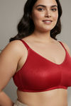 Zivame True Curve Jacquard Lightly Lined Non Wired Full Coverage Minimiser Bra - Emboldened — thumbnail 5