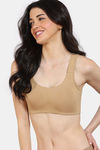 Zivame Double Layered Full Coverage Non Wired Slip-on Home Bra - Skin — thumbnail 3