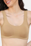 Zivame Double Layered Full Coverage Non Wired Slip-on Home Bra - Skin — thumbnail 4