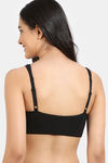 Zivame Double Layered Full Coverage Non Wired Slip-on Home Bra - Black — thumbnail 2