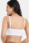 Zivame Double Layered Full Coverage Non Wired Slip-on Home Bra - White — thumbnail 2