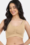 Zivame Double Layered Full Coverage Non Wired Slip-on Home Bra - Skin — thumbnail 1