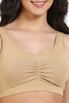 Zivame Double Layered Full Coverage Non Wired Slip-on Home Bra - Skin — thumbnail 4