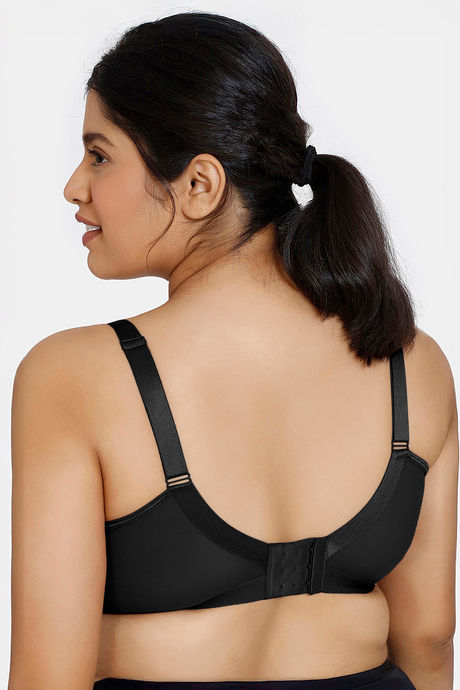 Zivame True Curv Beautiful Basics Double Layered Non Wired Full Coverage Minimiser Bra - Anthracite — image 3