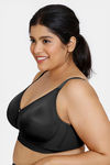 Zivame True Curv Beautiful Basics Double Layered Non Wired Full Coverage Minimiser Bra - Anthracite — thumbnail 4