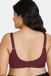 Zivame True Curv Beautiful Basics Double Layered Non Wired Full Coverage Super Support Bra - Fig — thumbnail 2