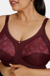 Zivame True Curv Beautiful Basics Double Layered Non Wired Full Coverage Super Support Bra - Fig — thumbnail 4