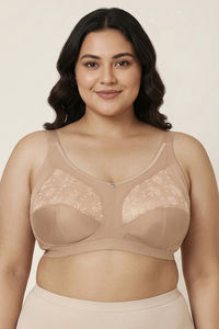 Zivame True Curv Beautiful Basics Double Layered Non Wired Full Coverage Super Support Bra - Skin — thumbnail 2