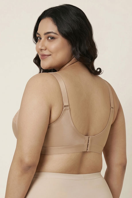 Zivame True Curv Beautiful Basics Double Layered Non Wired Full Coverage Super Support Bra - Skin — image 4