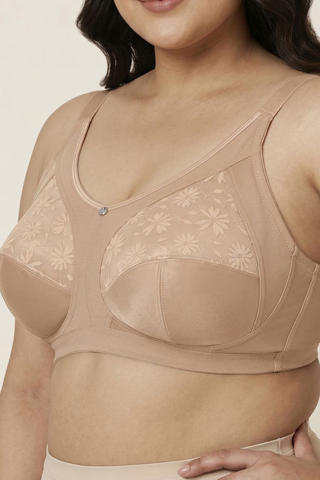 Zivame True Curv Beautiful Basics Double Layered Non Wired Full Coverage Super Support Bra - Skin — image 5