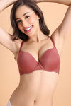 Zivame Plunge Wired Medium Coverage Level 3 Push Up Bra - Mahagony — thumbnail 4