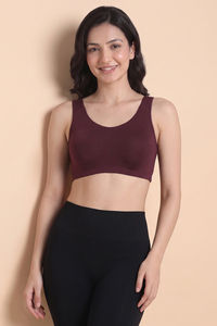 Zivame Padded Non Wired Full Coverage Bralette - Fig — thumbnail 1