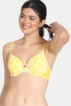 Zivame Rhapsody Of Blue Padded Wired 3/4th Coverage T-Shirt Bra - Minion Yellow — thumbnail 1